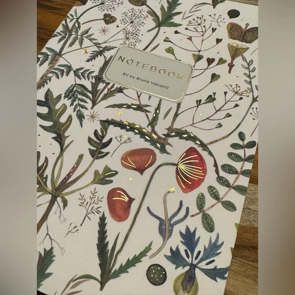 Bruno Visconti Soft Touch Greens and Flowers Notebook Journal A5 NEW